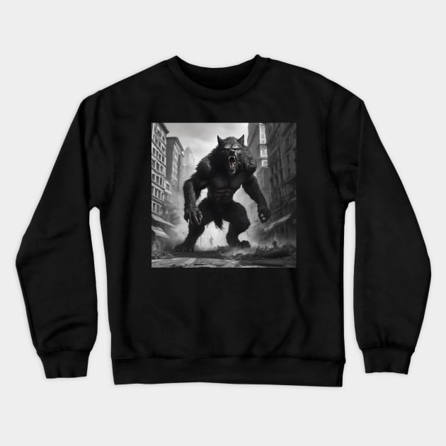 monster city design Crewneck Sweatshirt by nonagobich